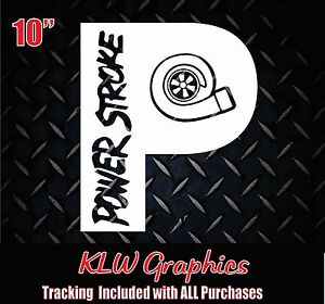 Powerstroke Turbo P * Vinyl Decal Sticker Diesel Stacks ...