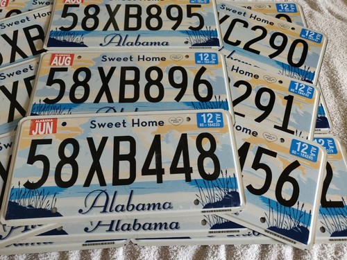 Alabama Sweet Home Flat x 1 Used Condition USA American License Number Plate
