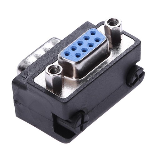 DB9 9Pin Serial Port Female to Male Connector 90 Degree Right Angle Adapter