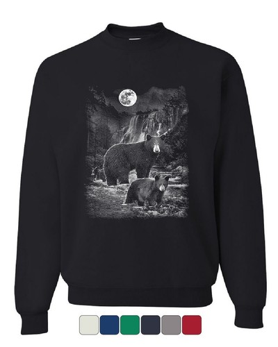 Bears in the Night Sweatshirt Brown Bear Grizzly Wilderness Animals Sweater