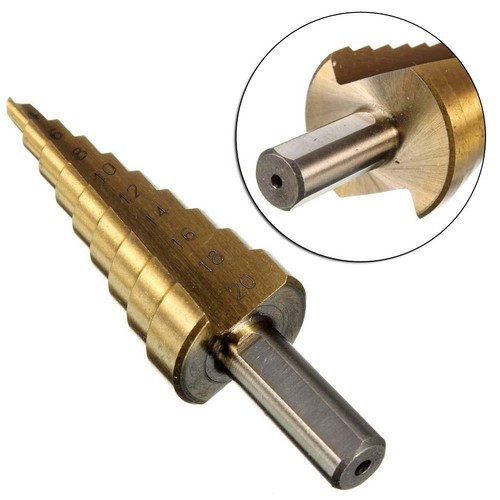 3x HSS Drill Bit Steel Large Step Cone Hole Cutter Titanium Set 4-12//20//32mm JJ