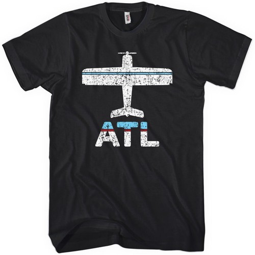 XS-4XL ATL Hartsfield Jackson Airport Airplane NEW FLY ATLANTA T-shirt