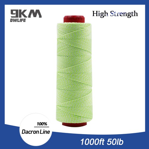 1000ft Braided Dacron Line For Single Line Kites Fishing Camping Line 50lb