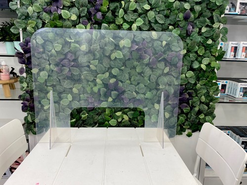 SNEEZE GUARD CLEAR ACRYLIC TABLE DIVIDER CHECKOUT COUNTER 30/"w x 24/"h.