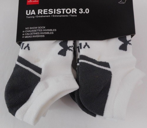 Under Armour UA Resistor 3.0 Youth No Show Socks Size YLG 1-4