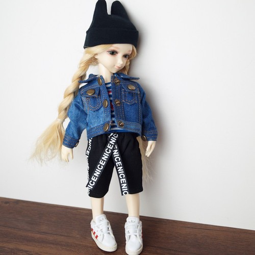 Pants Clothing For 1//6 11/" 27/" BJD doll AOD YOSD DOD DK DZ Blue Jeans Coat