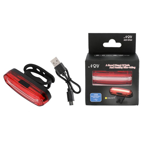 LED Bicycle Rechargeable Bike Headlight Rear Tail Light Speedometer 4Mode Horn