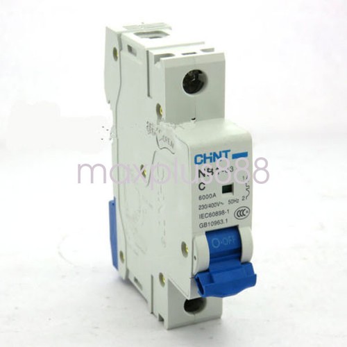1PCS CHINT Circuit breaker MCB NB1-63 C Type 230//400V 1Pole 2Amp