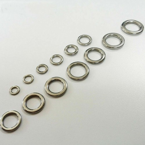 30pcs Heavy Duty Stainless Steel Solid Ring Fishing Ring S-XXL Ring Jigging Q6O5