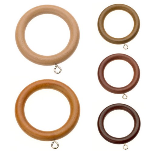Swish Naturals 28mm Wooden Curtain Pole Rings