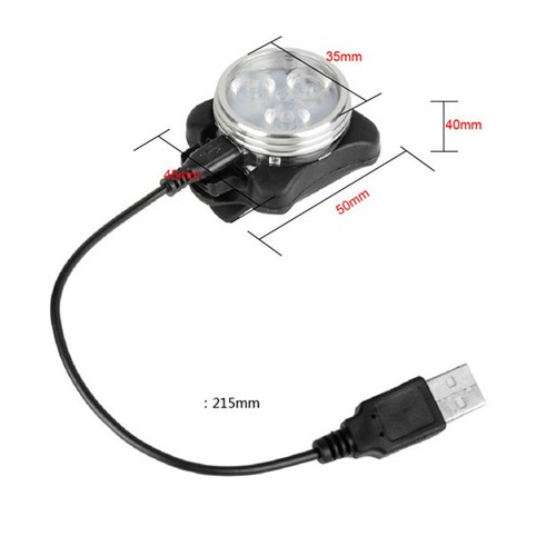 USB Rechargeable Cycling Bicycle Bike 3LED Head Front Rear Tail Clip Light Lamp