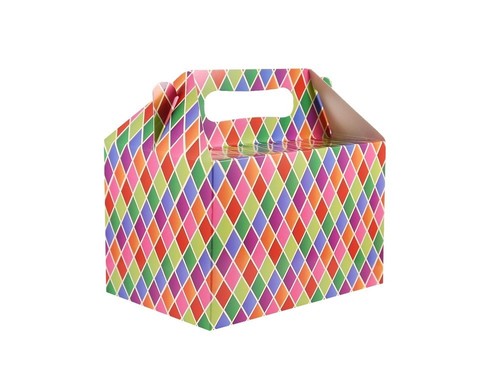 6 x Childrens Kids Themed Carry Food Meal Box Birthday Party Gift Bag Boxes