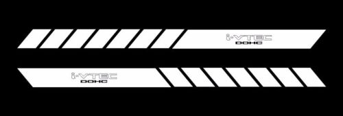 ivtec dohc side body stripes decal racing jdm vinyl car doors bumper set of 2