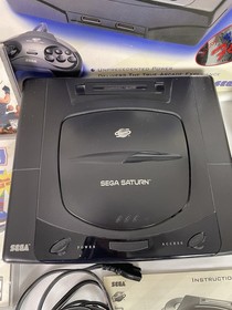 Sega Saturn Console System Complete W/ Box Controller Games -Tested Working
