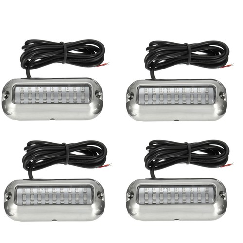 4x 316SS 27LED 50W Blue Pontoon Marine//Boat Transom Stern Light Underwater Lamp