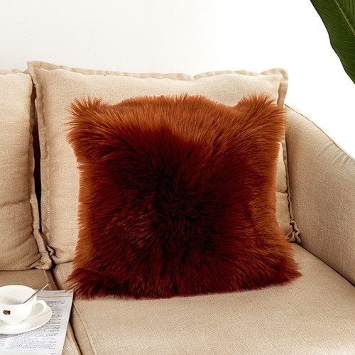 45x45cm Luxus Weichen Kunstfell Fleece Kissen Kissenbezug Kissenbezug 17 Farben