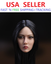 1//6 SCALE Asian Female Head Sculpt LONG BLACK HAIR For 12/" SUNTAN PHICEN