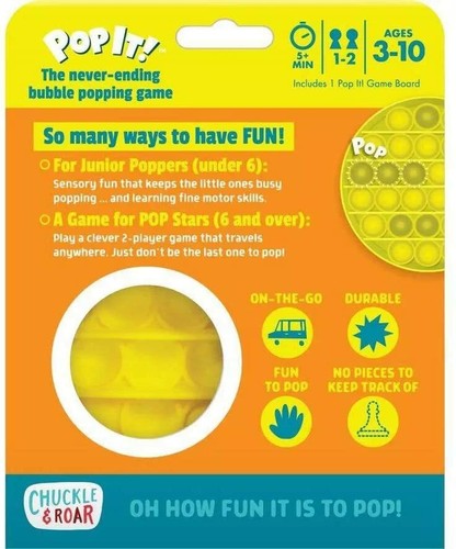 《NEW》Chuckle and Roar /"POP IT!/" The Take Anywhere Bubble Popping Gam ages 3-10!
