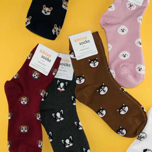 Animal Dog Ankle Cotton Socks Women Cute