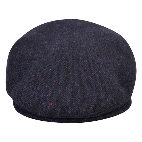 Gents Magee Donegal Tweed Flat Cap Navy 53684