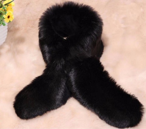Winter Women Ladies Faux Fur Scarf Neck Long Warmer Wrap Collar Shawl Stole