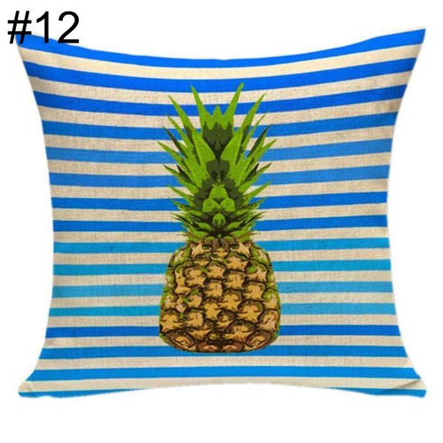 Eg /_45.7cm Ananas Blumen Leinen Kissenbezug Zuhause Sofa Auto Dekor Nov