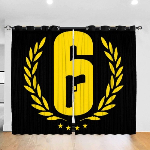 Rainbow Six Siege Blackout Curtain Panel Thermal Insulated Window Drapes 2 Panel