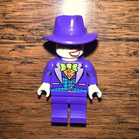 Lego Minifigure Figure The Joker Dark Purple Fedora Super Heroes 76013 sh094