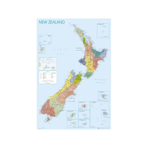 Maxi Poster New Zealand Map