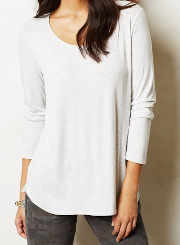 M S Bordeaux Jersey Halcyon Top Size XS XS Petite NW ANTHROPOLOGIE Tag L