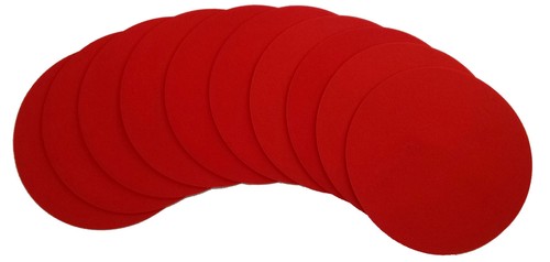 1 SET OF 10 RED FLAT RUBBER DISC SPOT MARKERS INDOOR SOCCER FUTSAL BASKETBALL