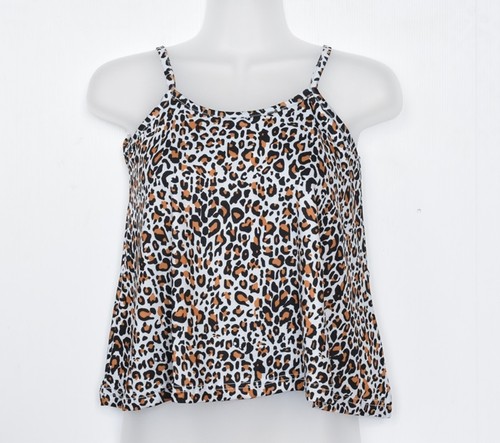 Bambine Bambini Leopardo Canottiera Canotta T-shirt LEGGING CROP TOP Out Fit senza maniche