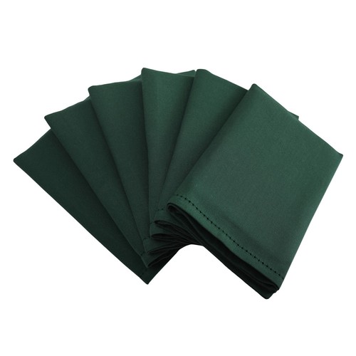 Coton Drap Serviettes Vert chasseur 6//Pack