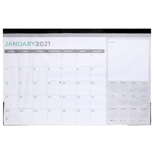 2021 Desk Pad Monthly Calendar Organization Planning 11X17 Simple Gray Design