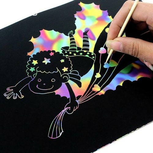 10pcs Magic Drawing Paper Environmental 16K A4 Drawing Paper with Bamboo Pen