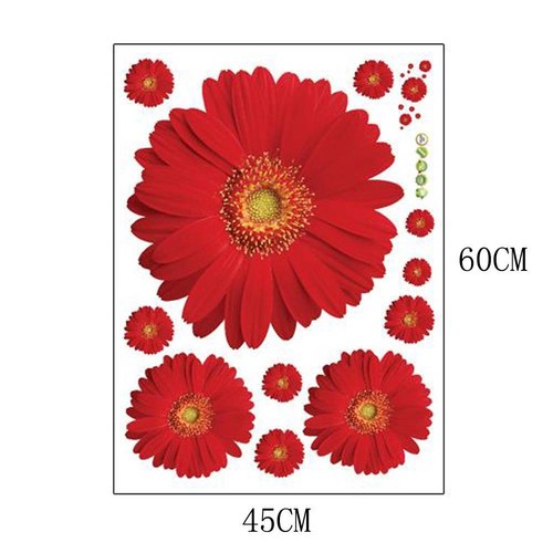 Daisy Flower Living Room PVC Wall Sticker Decal Window Bedroom Decor DIY