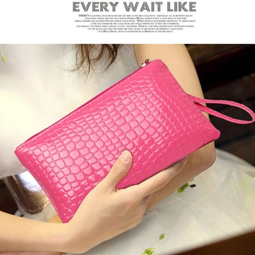 Elegant Gift Long Purse Crocodile Coin Purse Portable Bag Wallet Crocodile Bag