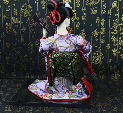 26cm Exquisite Japanese Geisha Asian Hina Doll Figurine Play Musical Instrument