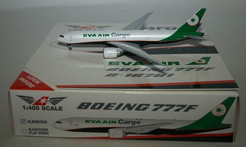 JC Wings ALB4EVA06 Boeing 777-F5E Eva Air Cargo B-16781 in 1:400 Scale