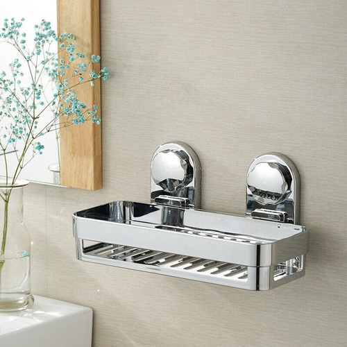 Home Rustproof Bath Suction Caddy Bathroom Tidy Storage Basket Shelf Holder #HA2