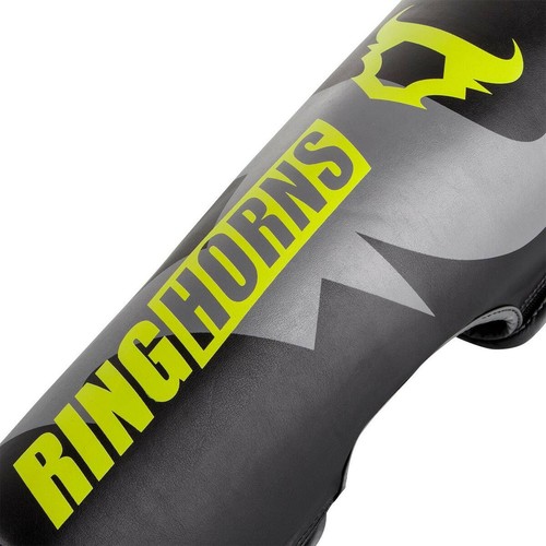 Ringhorns Shin Guards Charger By Venum Black Yellow Muay Thai MMA