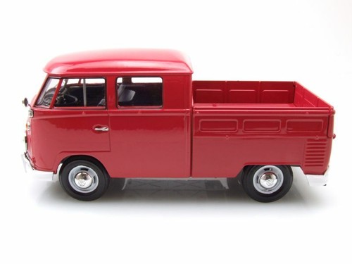 VW T1 Bus DoKa Pritsche rot Modellauto 1:24 Motormax