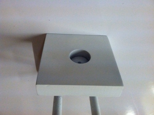 Baseball Bat Rack Display Holder 1 Bat 1 Ball White Wall Mount
