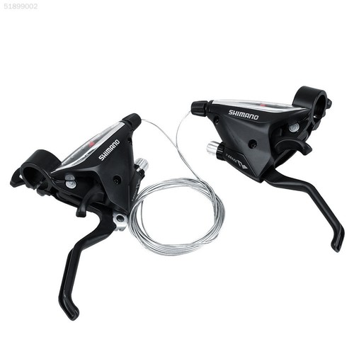 B442 Bicycle Bike Cycling 24 Speed Left Right Brake Lever Shifter Combo Set Blac