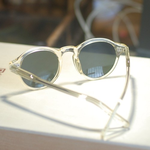 Vintage Johnny Depp polarized sunglasses round crystal glasses G15 lenses small