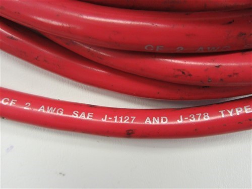 RED 2 AWG ELECTRICAL WIRE CABLE 25/' FEET SAE J-1127 /& J-378 MARINE BOAT