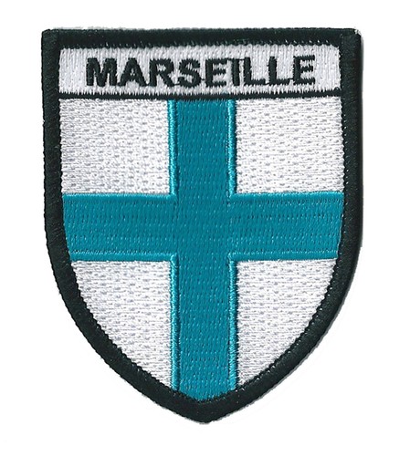 Patche écusson Marseille Massilia transfert patch OM thermocollant brodé