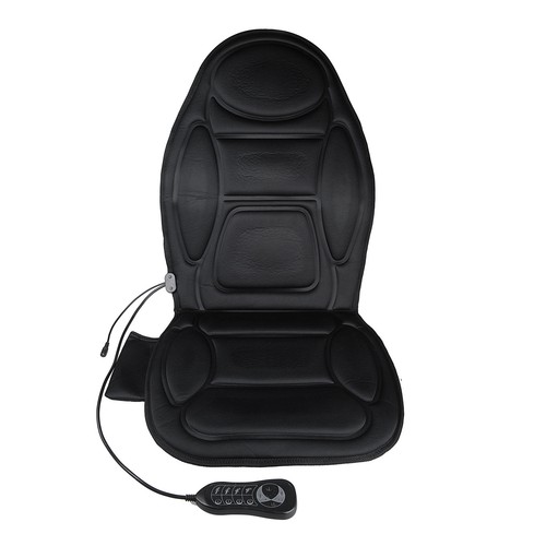 Back Heated Massager Vibration Soft Car Seat Cover Chair Wamer Mat Home Office