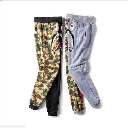 NEW Bape A Bathing Ape Shark Head Trousers Mens Sports Casual Cotton Sweat Pants