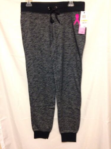 Ideology Drawstring Full Length Breast Cancer Sweatpants S Black 75044B250 NWT